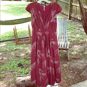 Free People Printed Retro Dress